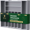 Silverware Drawer Organizer, Gray (9 Slots)